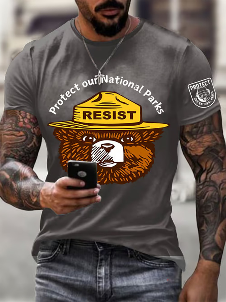 Men's Protect Our National Parks Printed T-shirt
