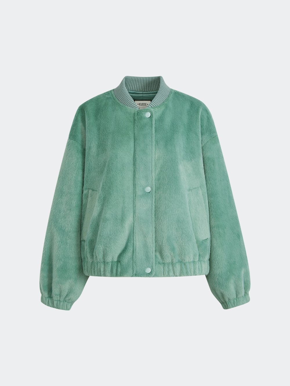 Plush Bomber Jacket