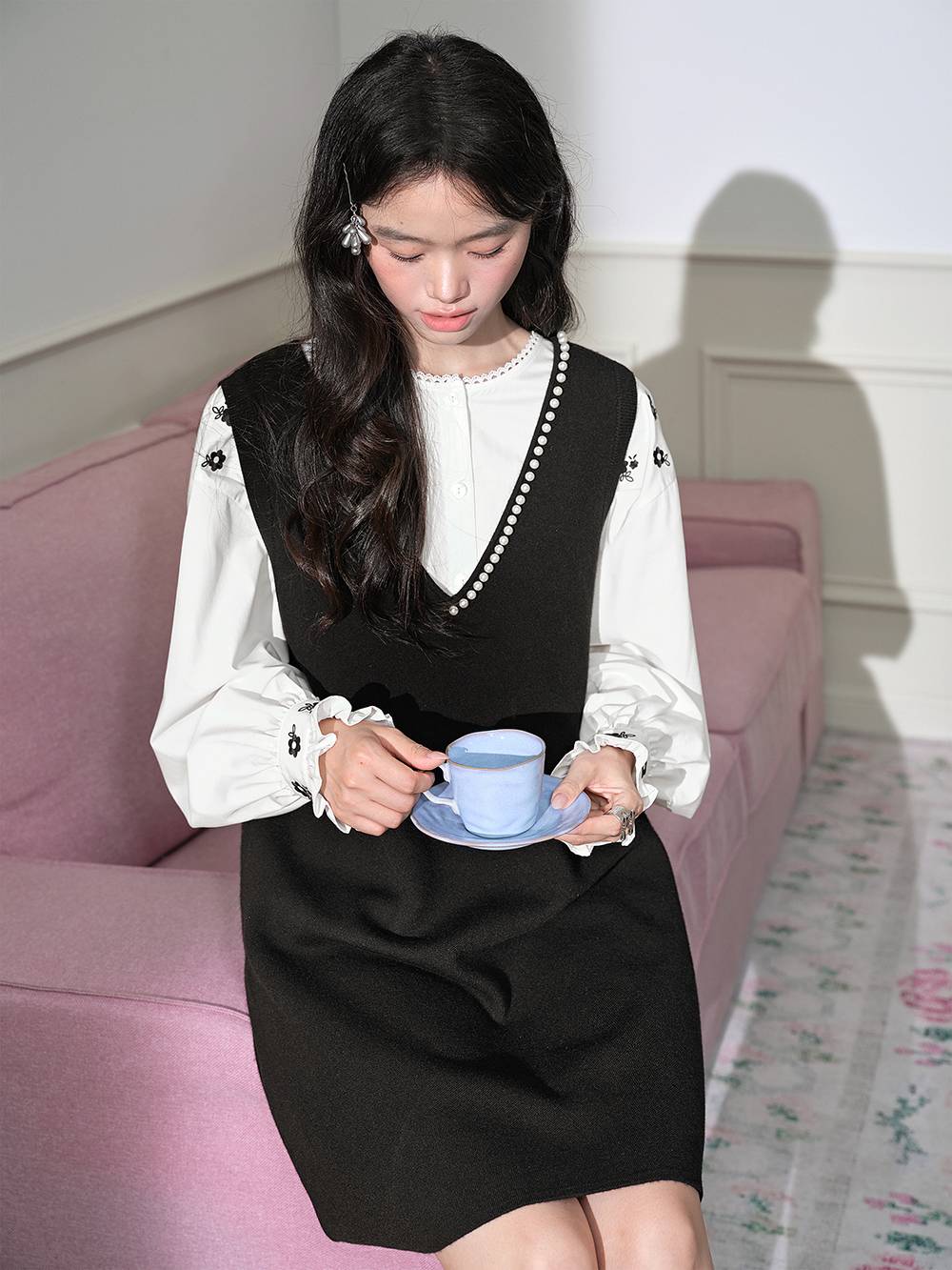 V-Neck Knit Dress