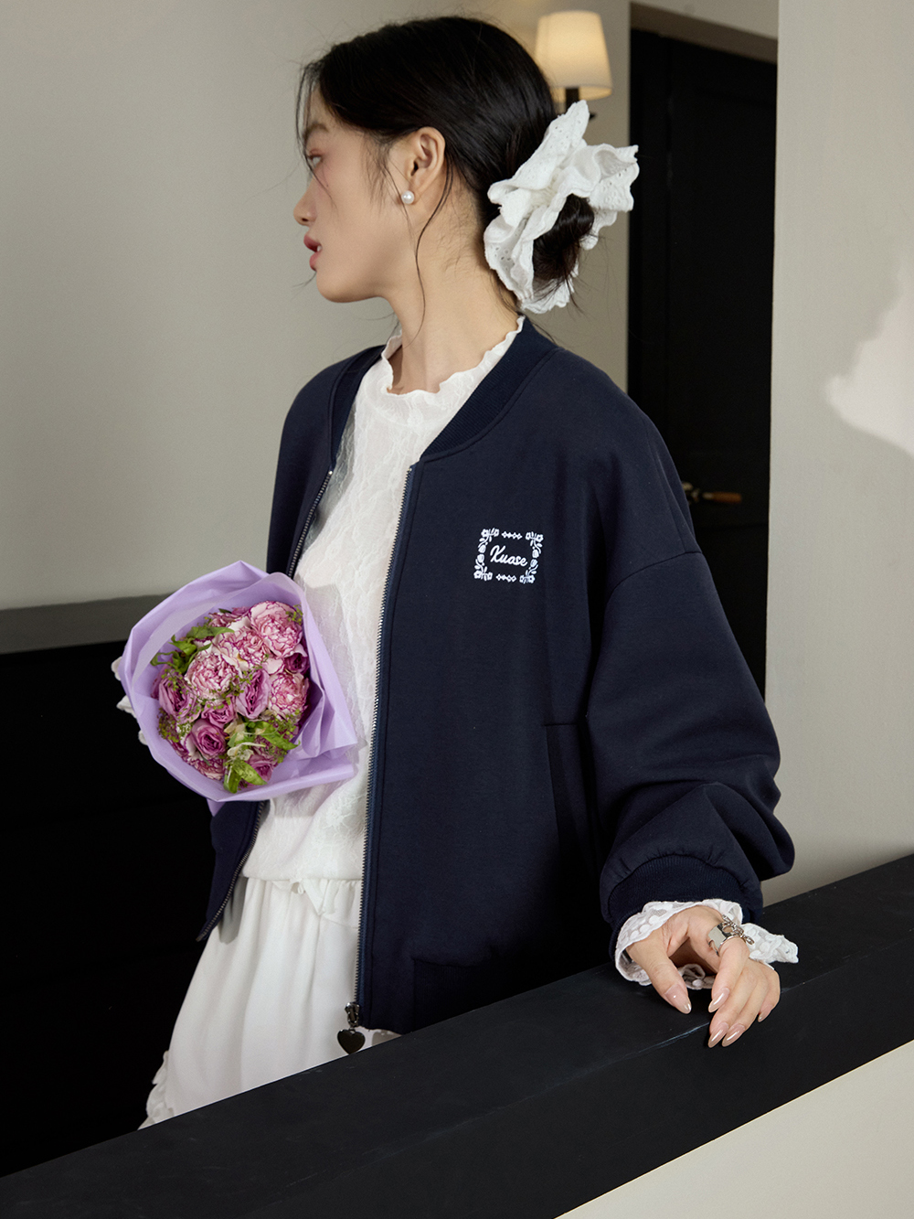 Knit Bomber Jacket