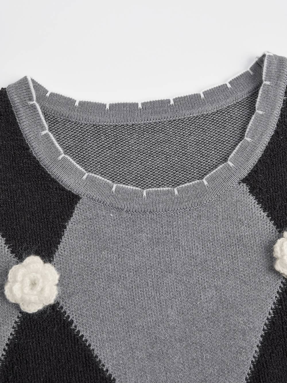 Argyle Knit Dress