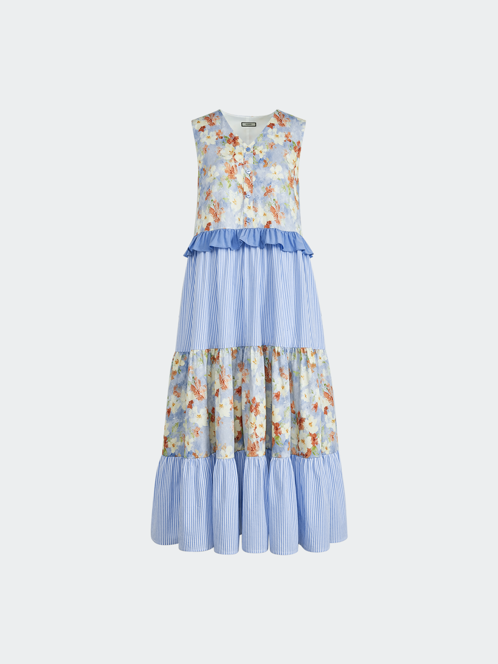 V-neck Tiered Dress