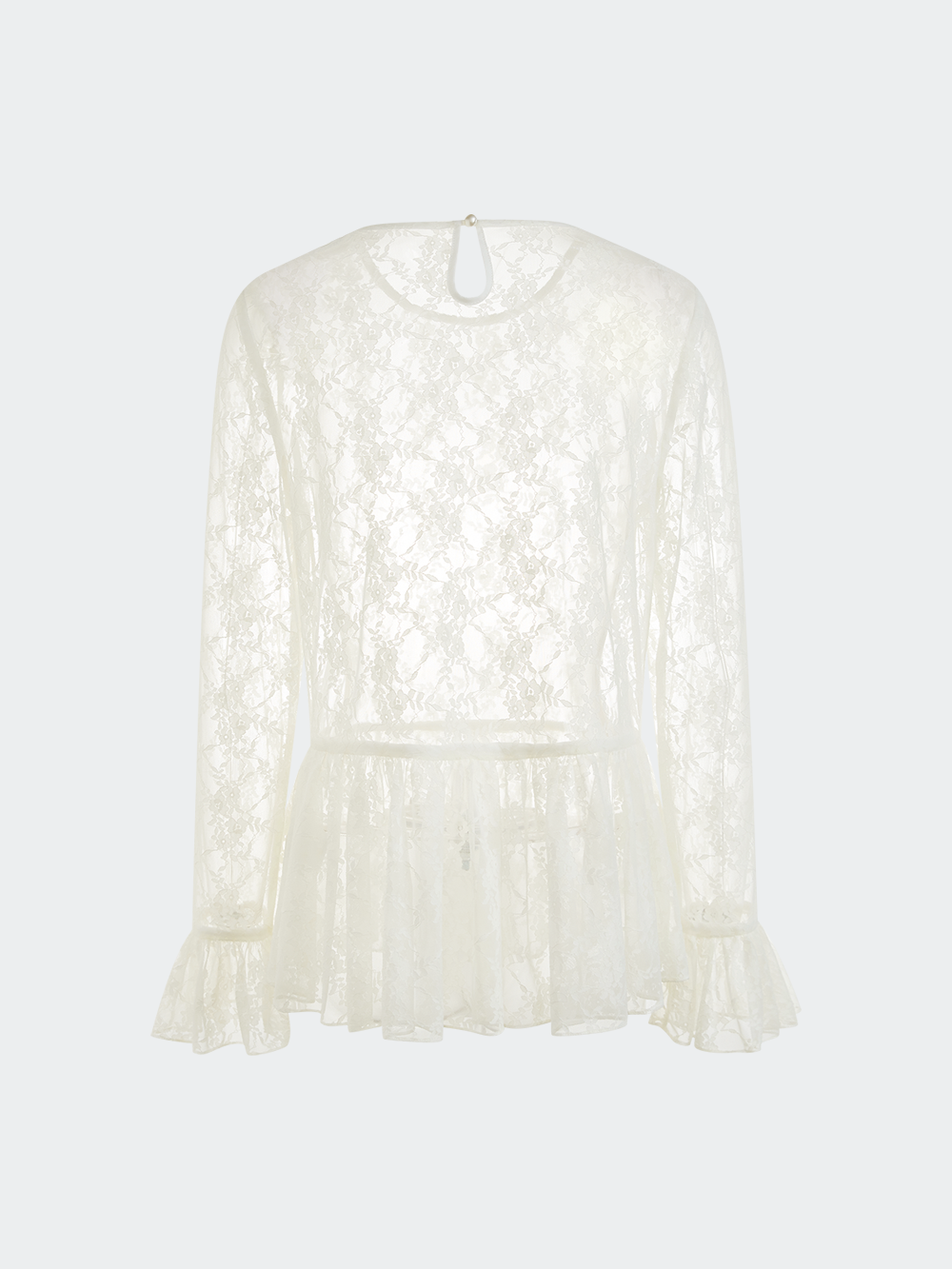 Knit Top and Lace Undershirt