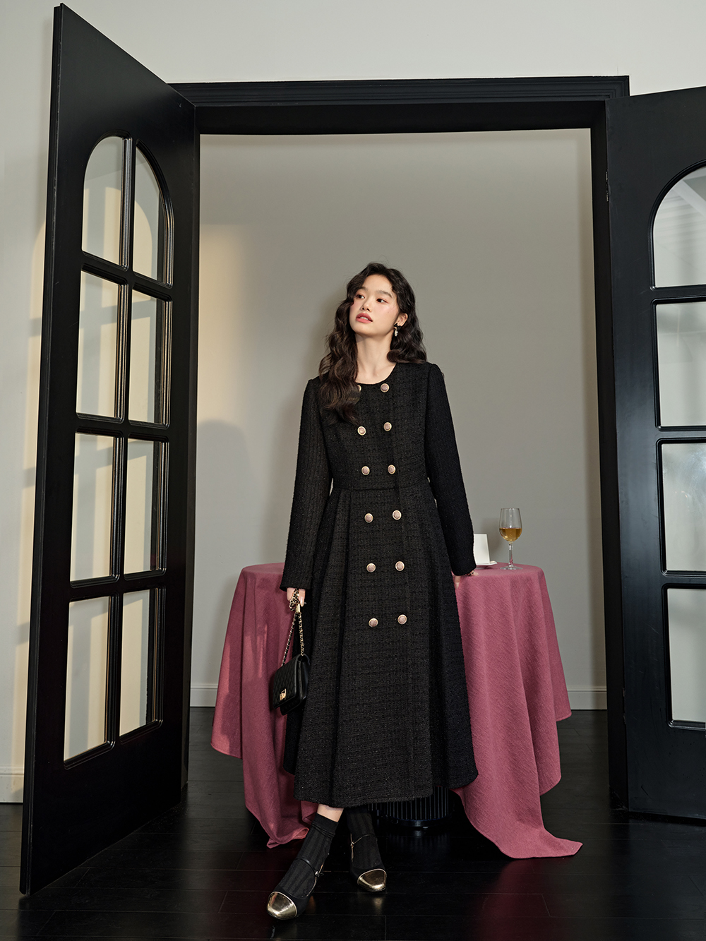 Tweed Maxi Dress