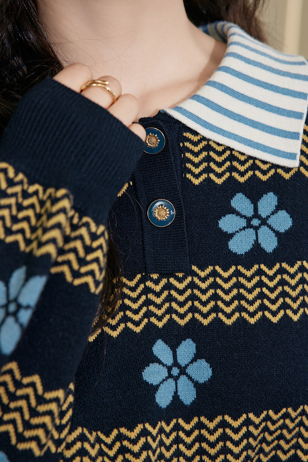 Floral Knit Sweater