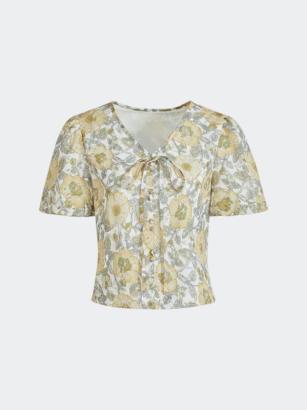 V-neck Floral Top