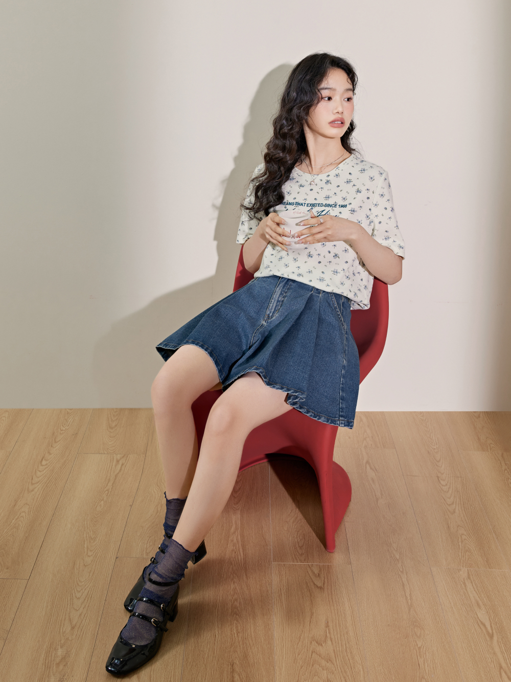 A-line Denim Shorts