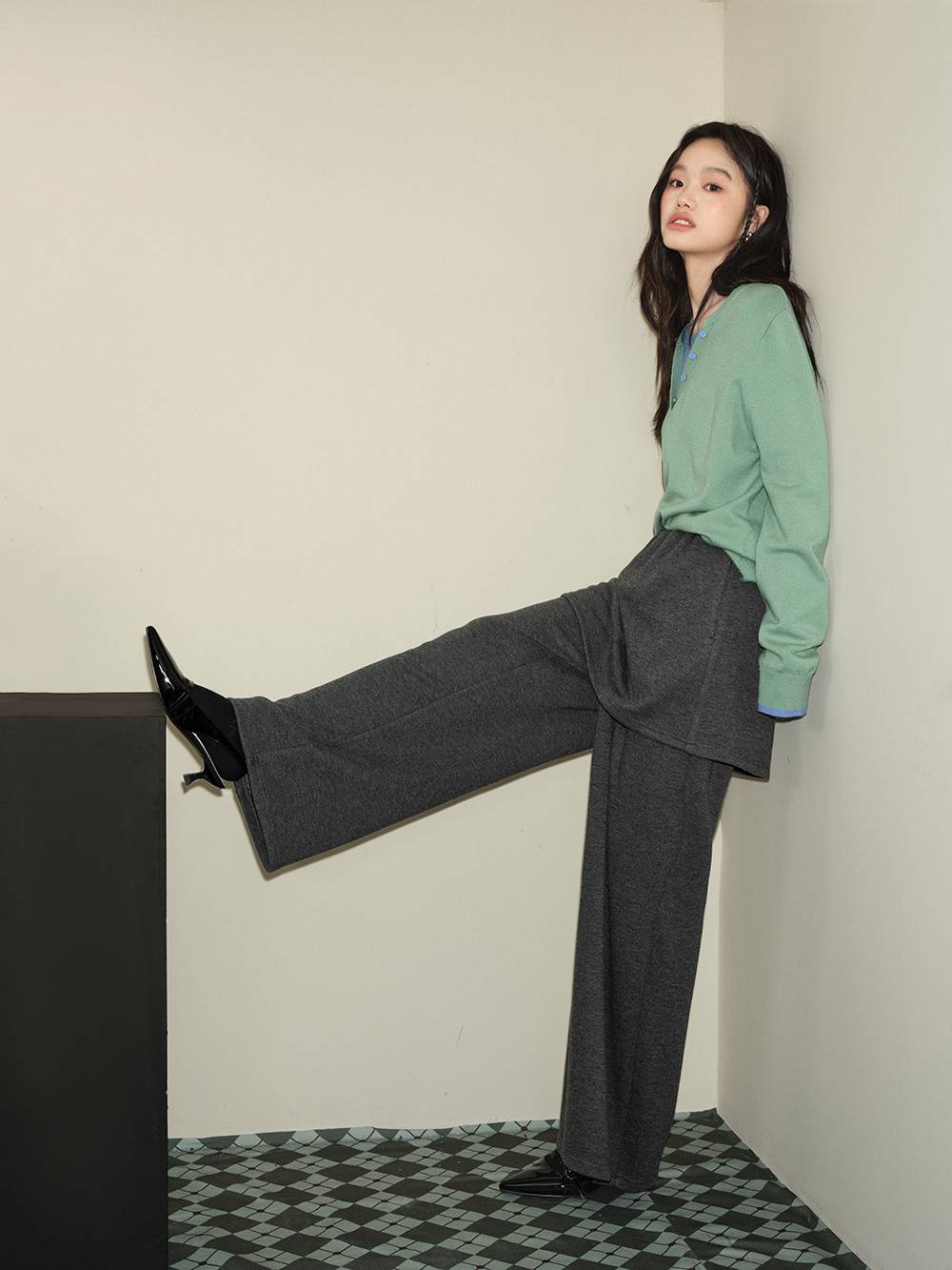 Skirt Layered Pants