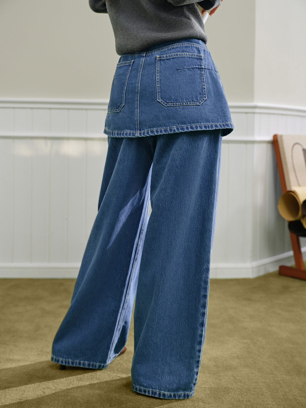 Layered Skirt Jeans