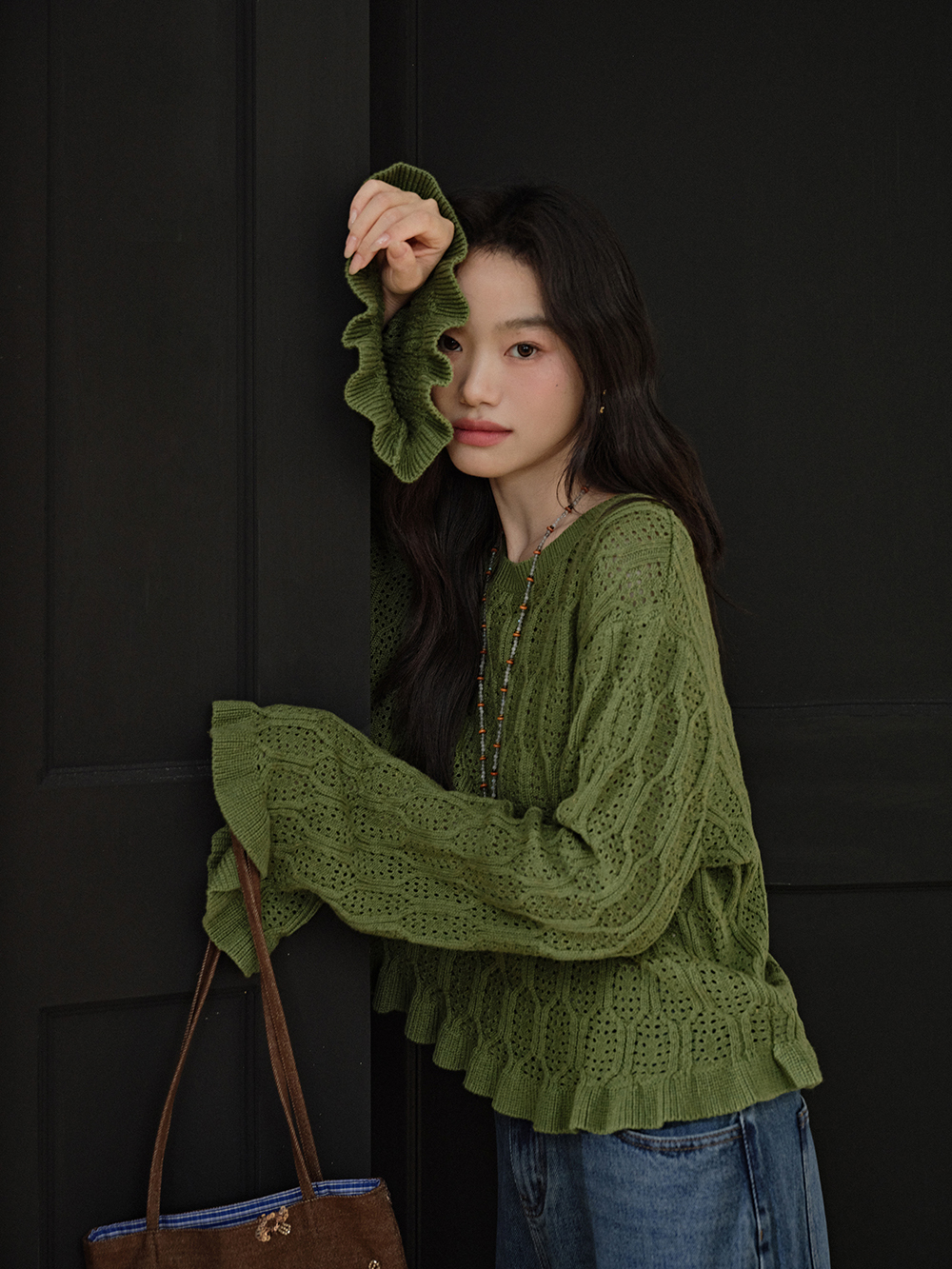 Ruffle Knit Top