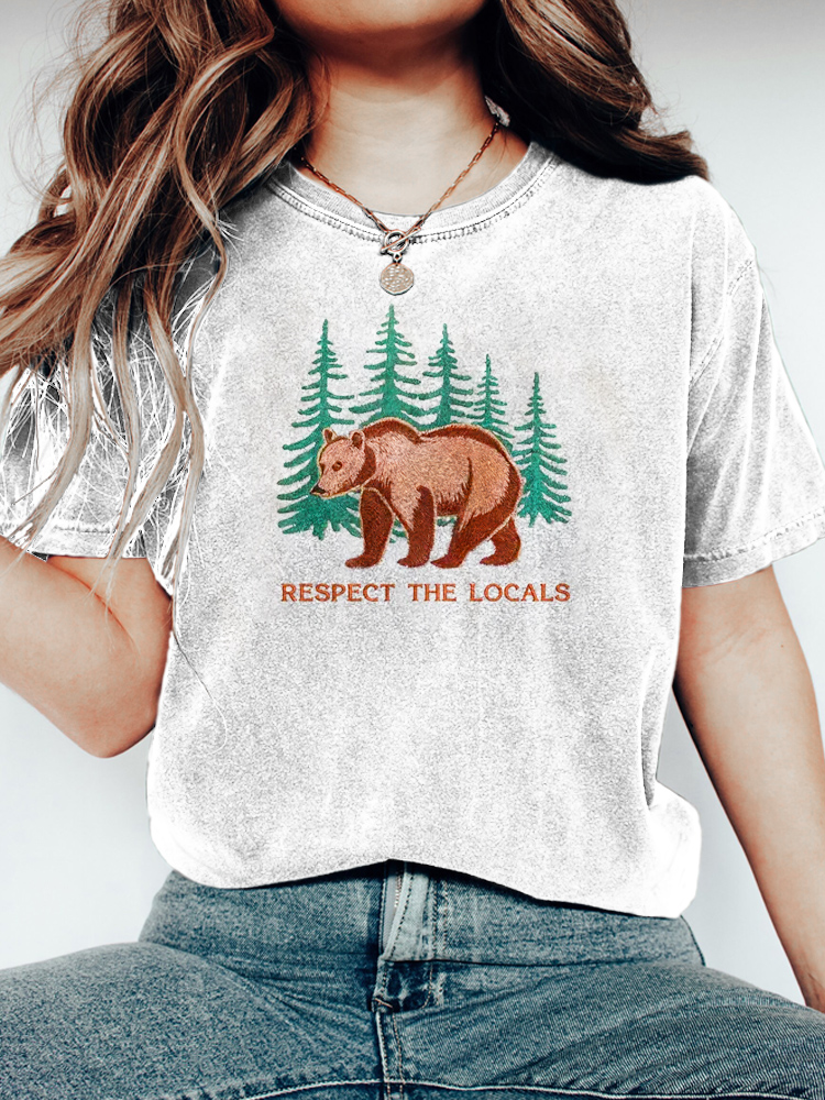 Protect Local Park Bears Embroidered Vintage T-shirt