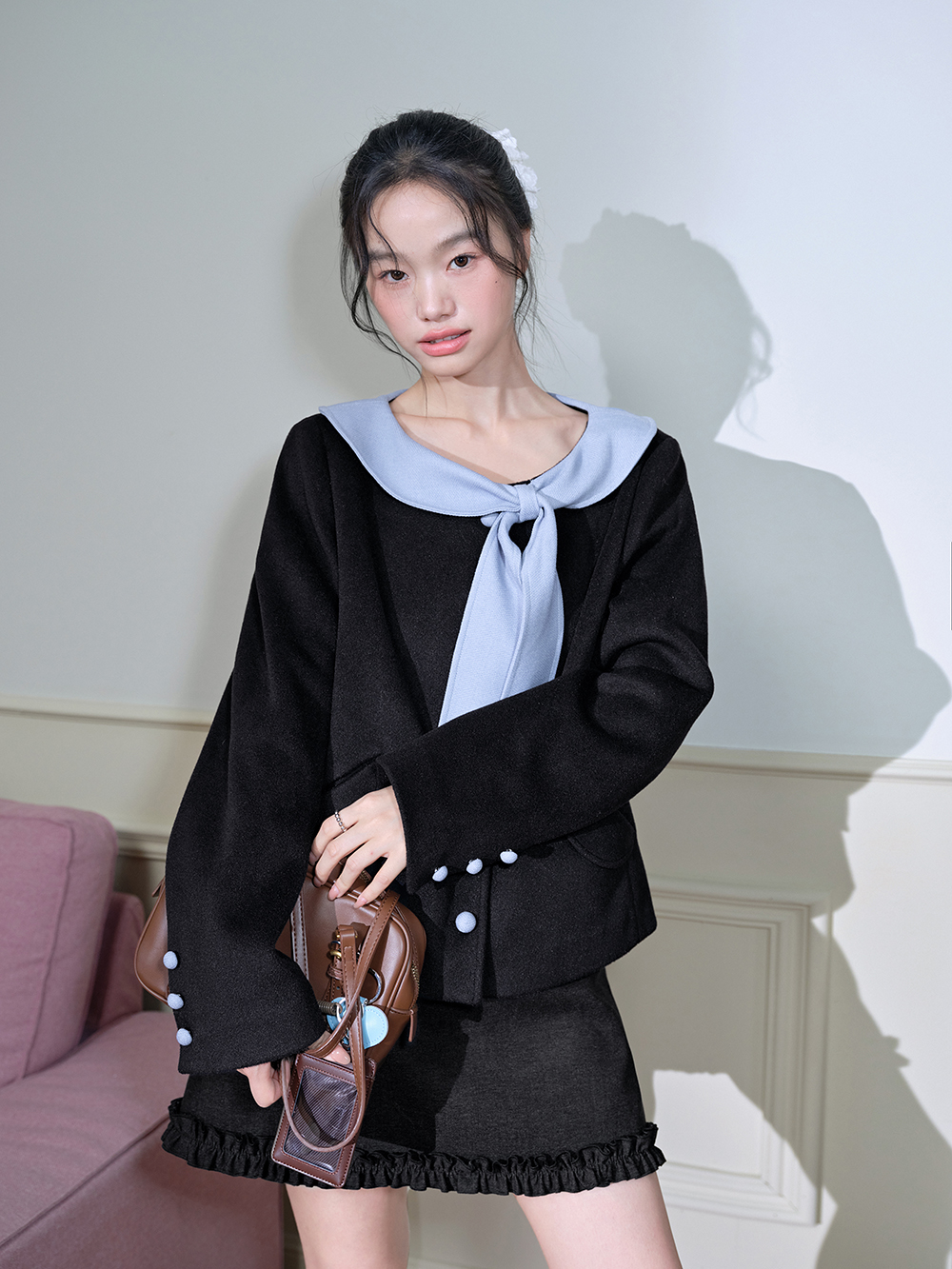 Bow Collar Blazer