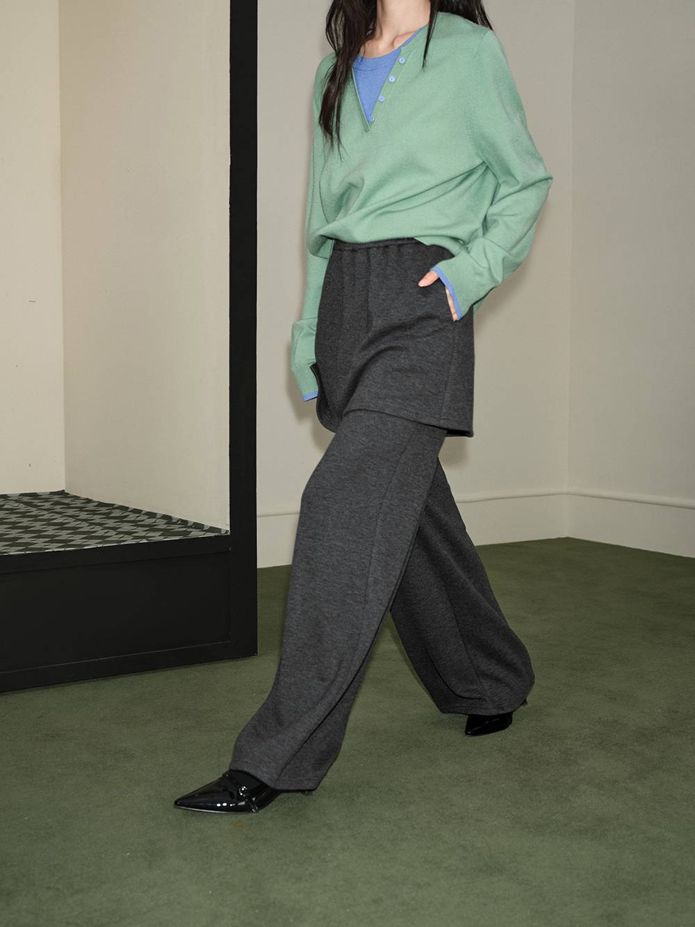Skirt Layered Pants