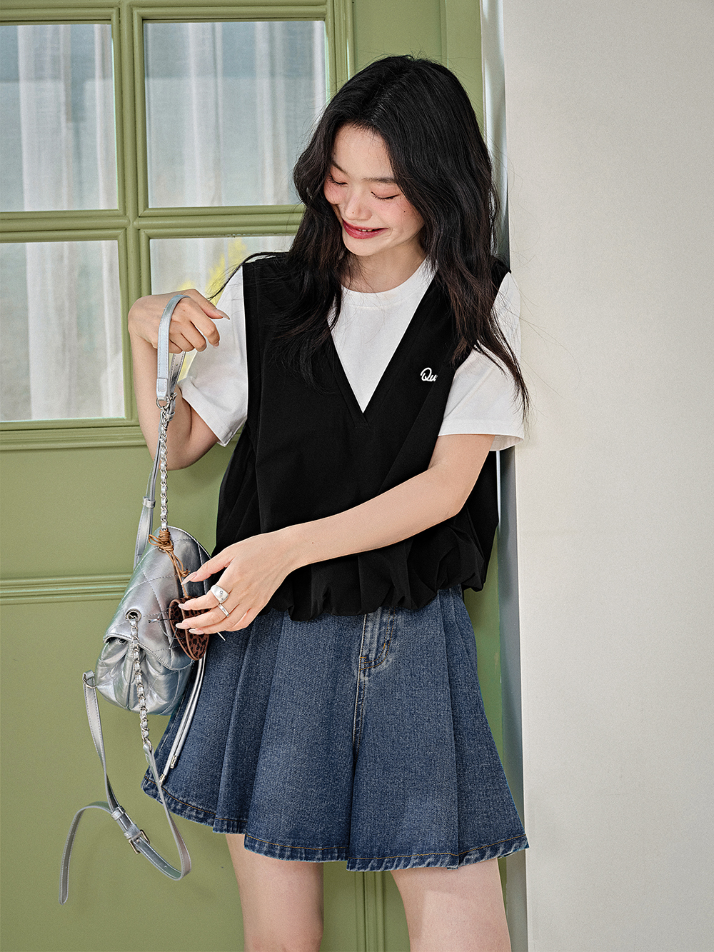 A-line Denim Shorts