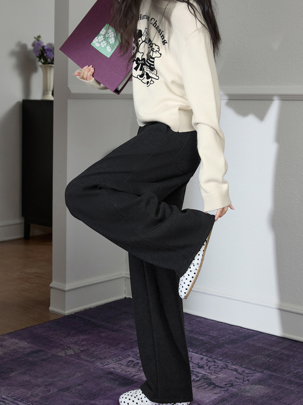 Wide-Leg Sweatpants