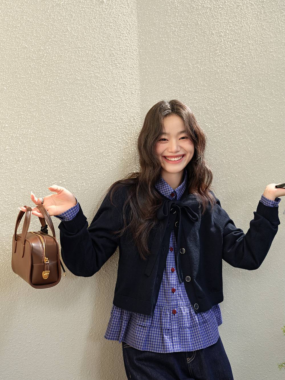 Blue Plaid Blouse