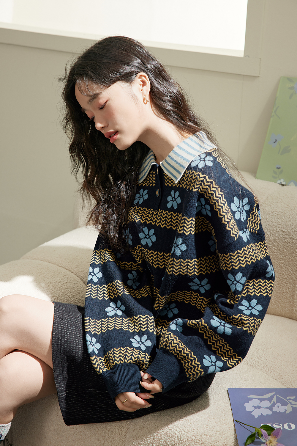 Floral Knit Sweater
