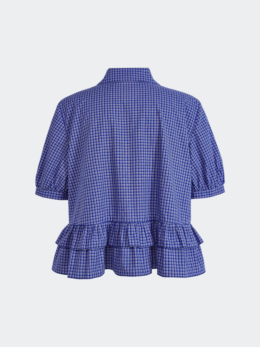 Blue Plaid Blouse