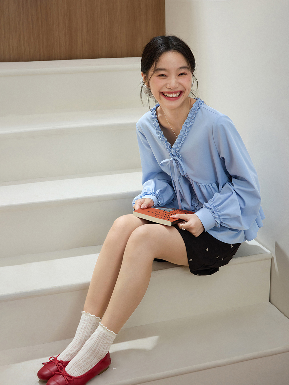 Ruffle-trim Blouse