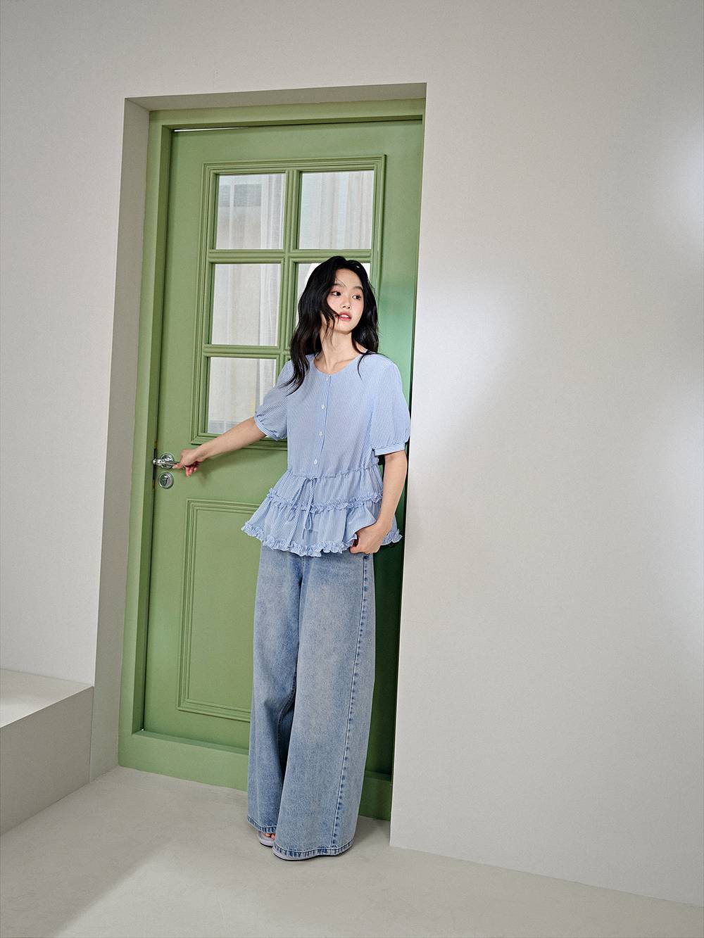 Blue Striped Blouse