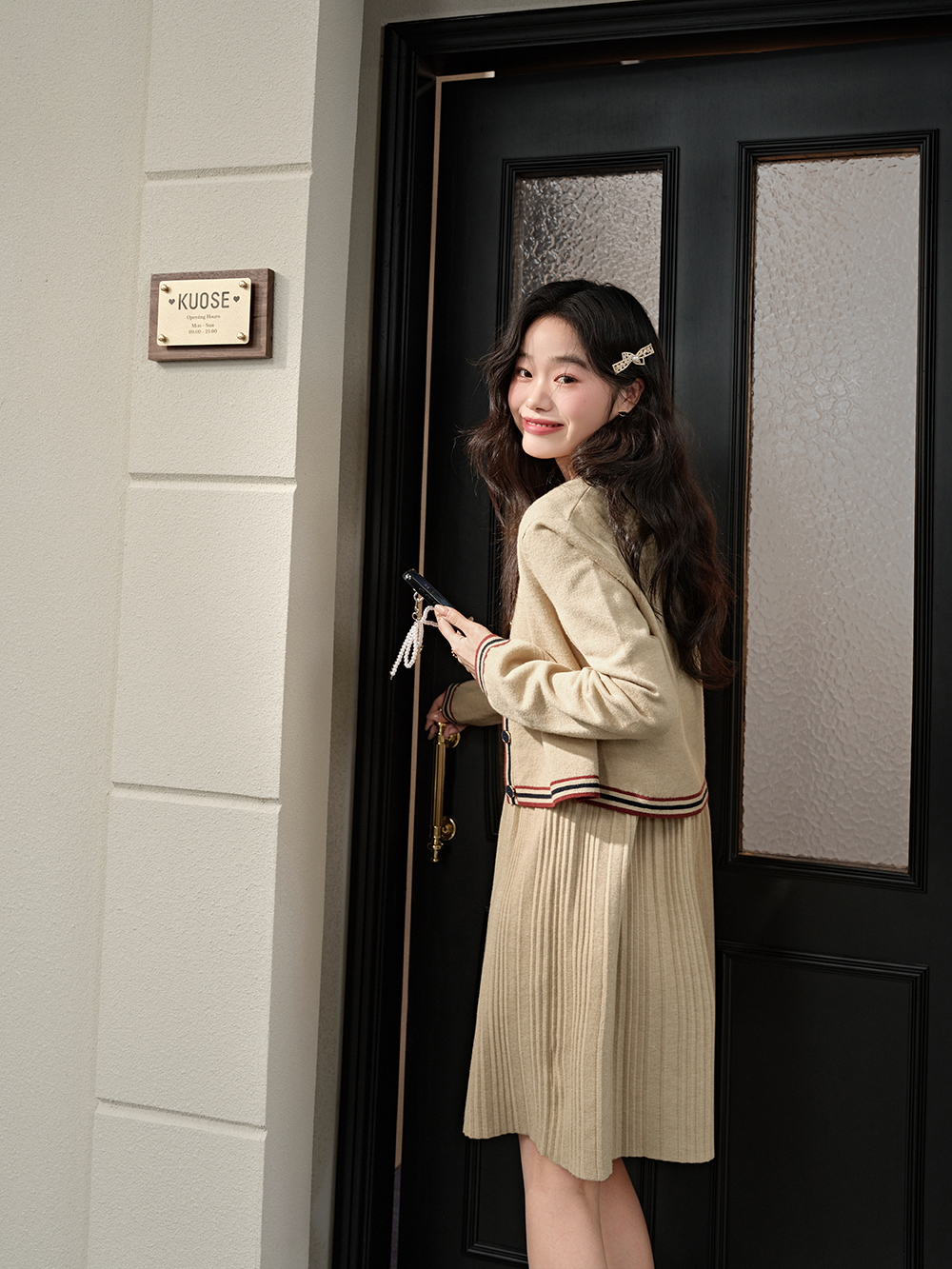 Cardigan and Dress