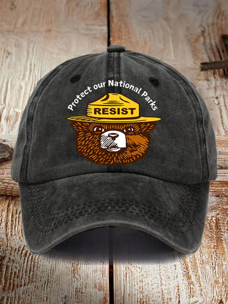Protect Our National Parks Print Baseball Cap