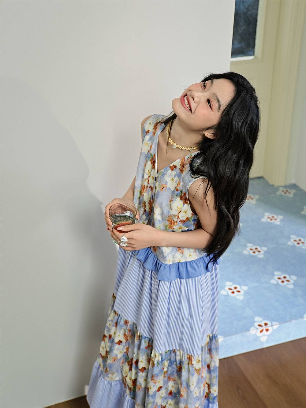 V-neck Tiered Dress