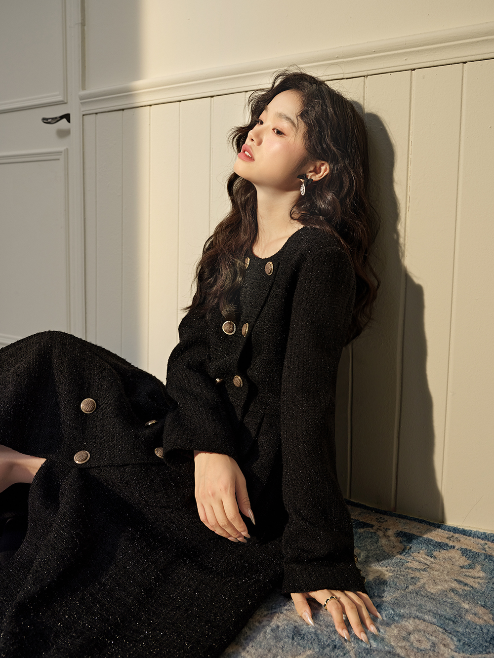 Tweed Maxi Dress