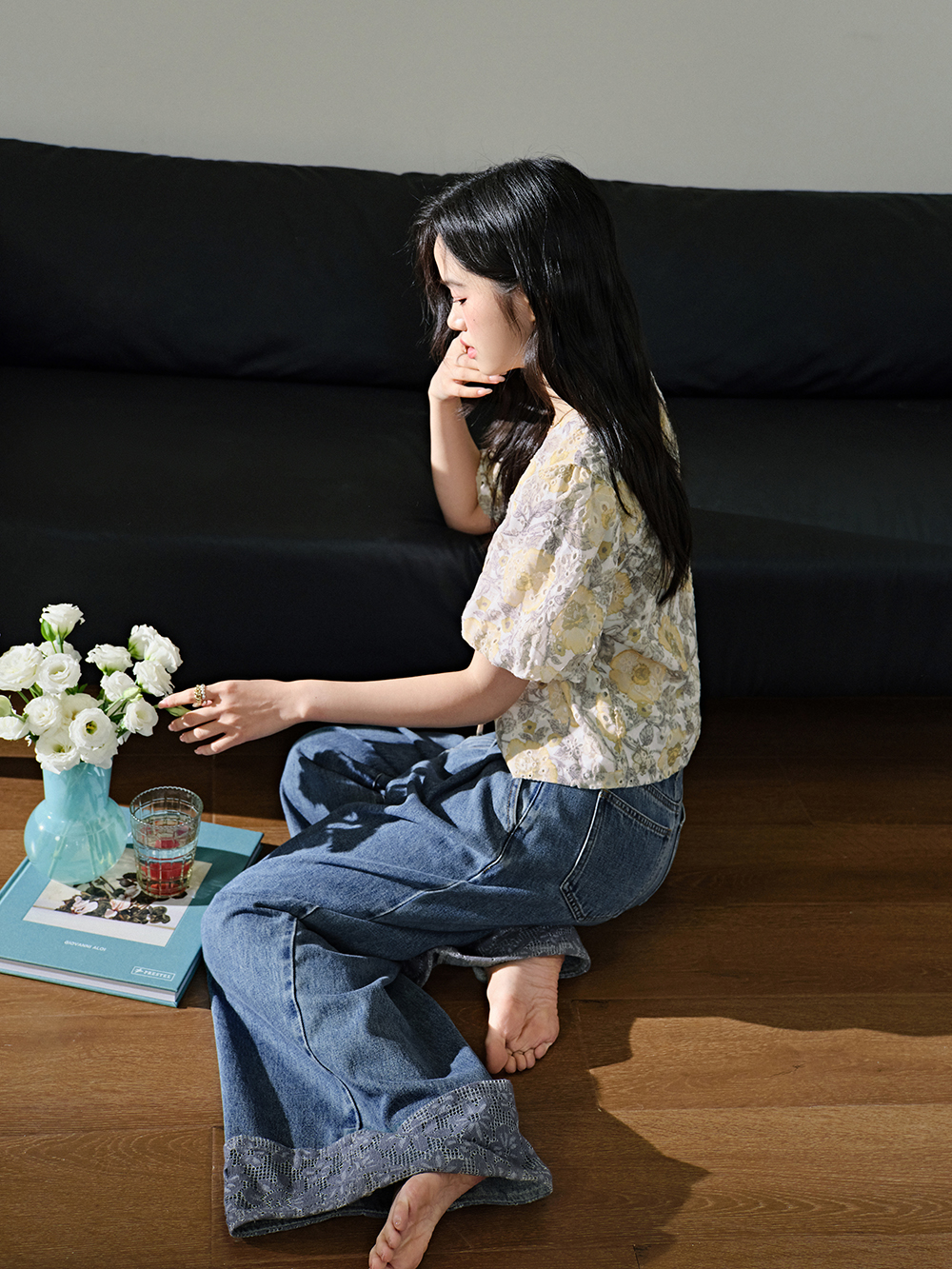 V-neck Floral Top