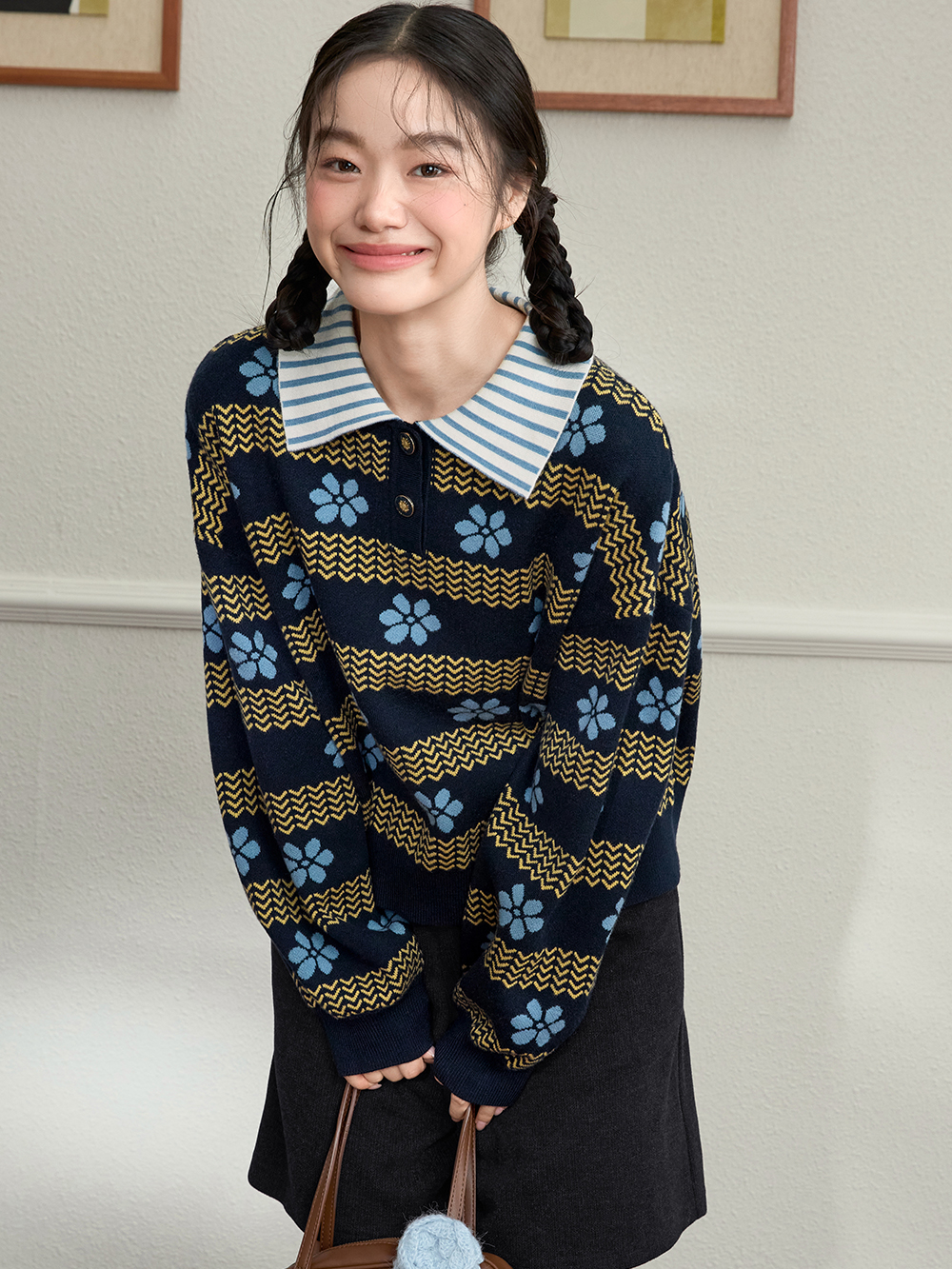 Floral Knit Sweater