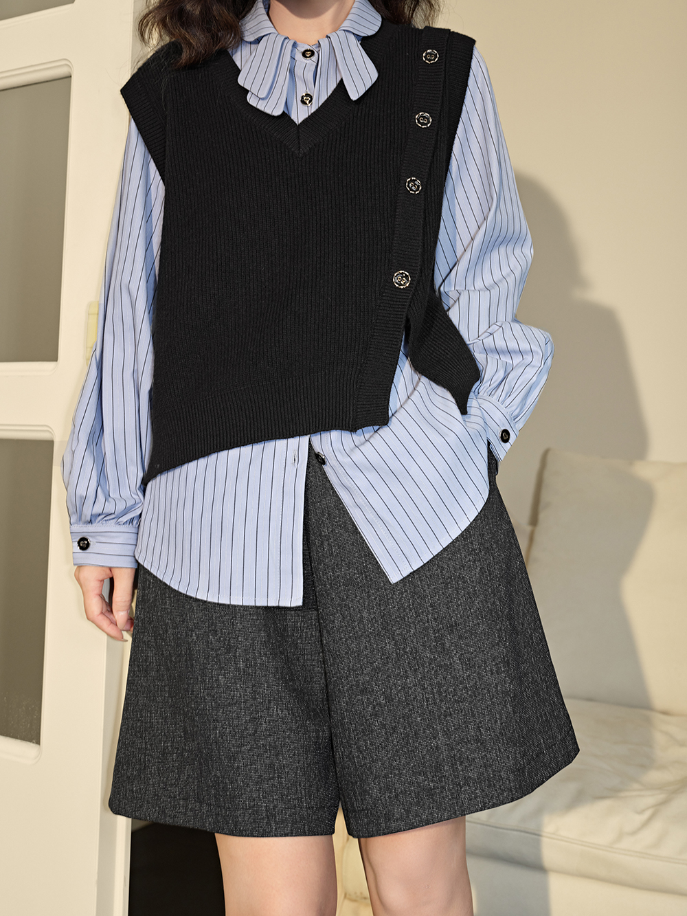 Bow Collar Shirt