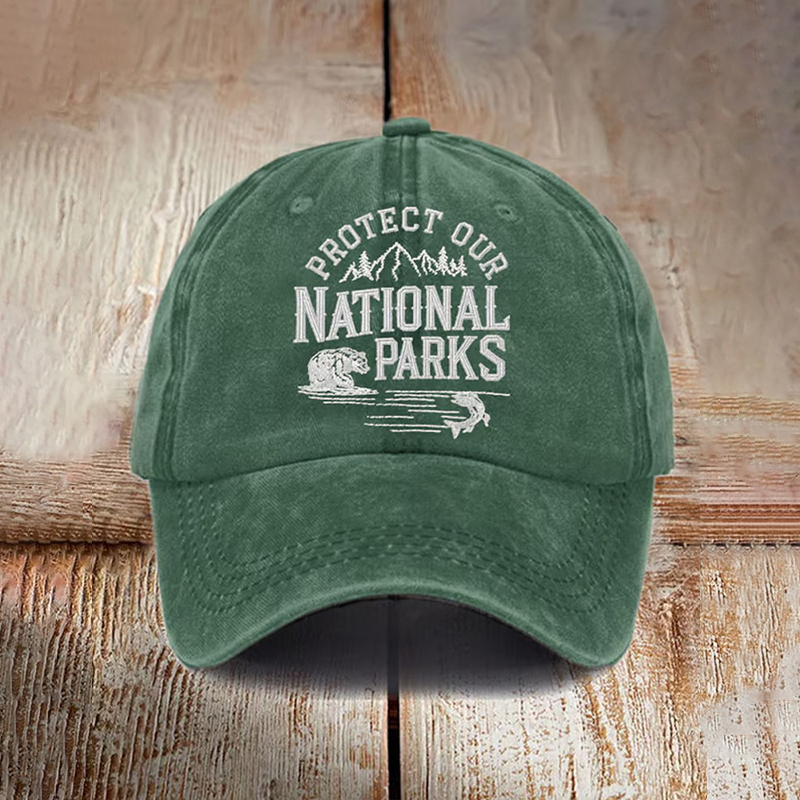 Protect Our National Parks Print Baseball Cap