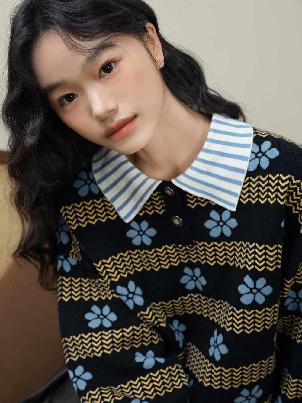 Floral Knit Sweater
