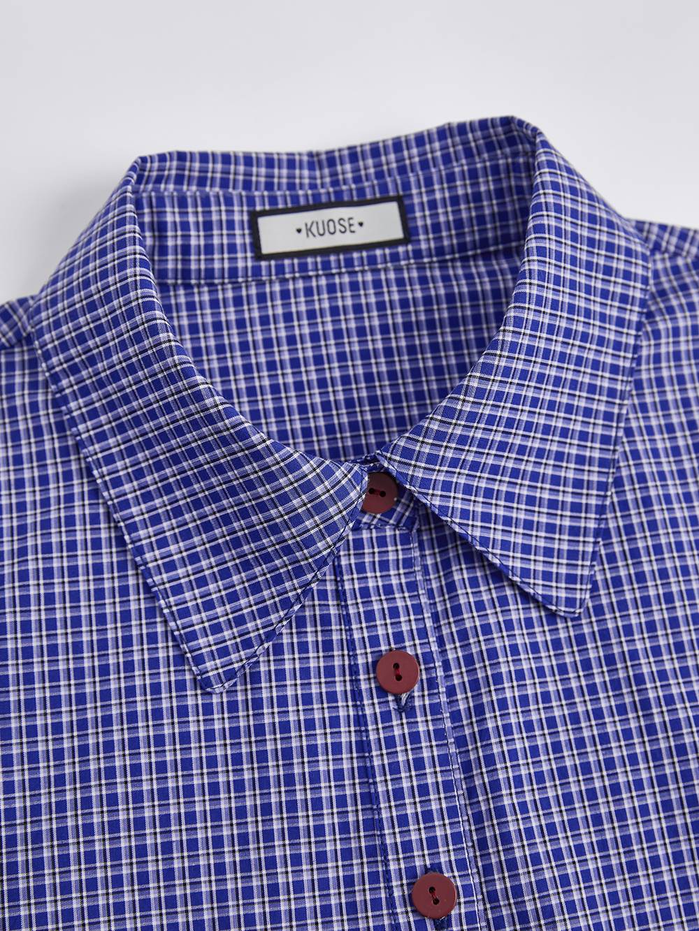Blue Plaid Blouse