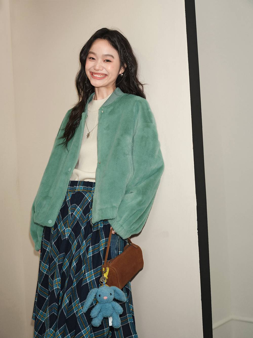 Plush Bomber Jacket