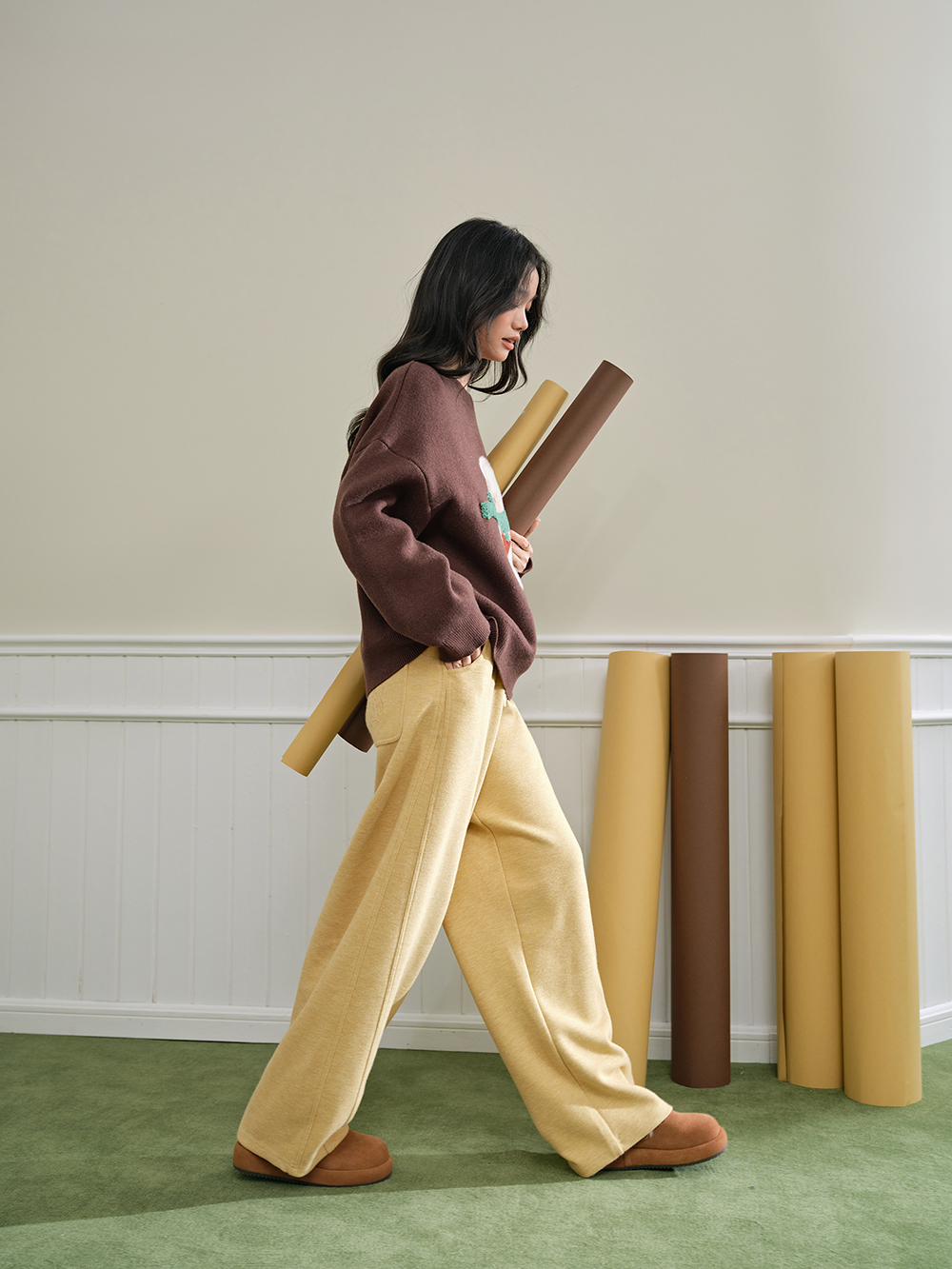 Wide-Leg Sweatpants