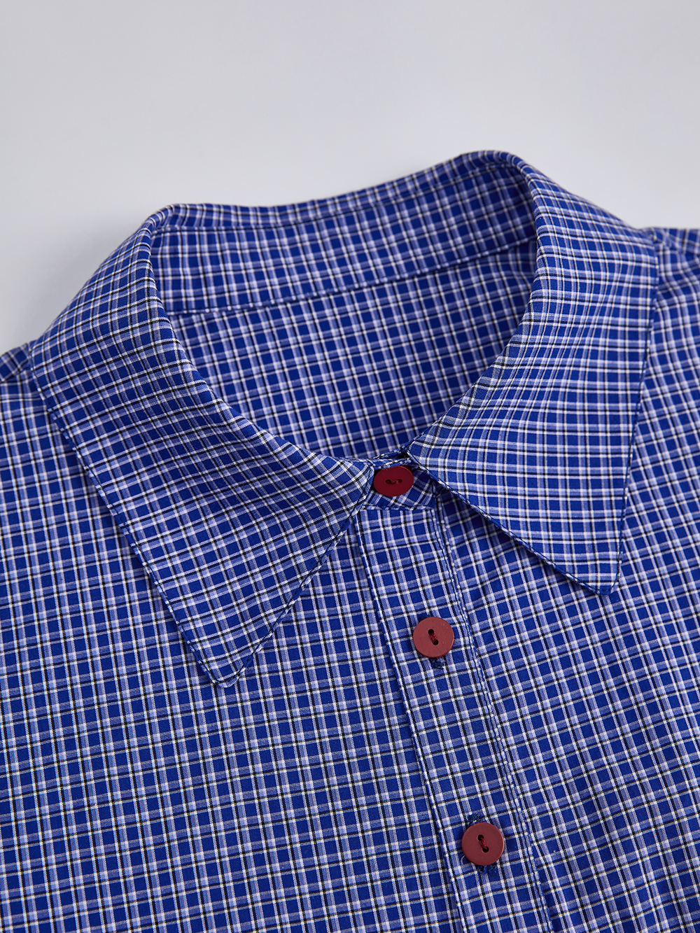 Blue Plaid Blouse