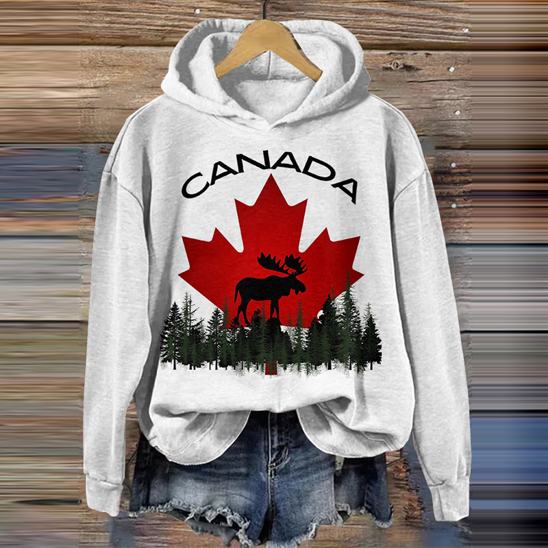 Vintage Canada National Park Casual Hoodie
