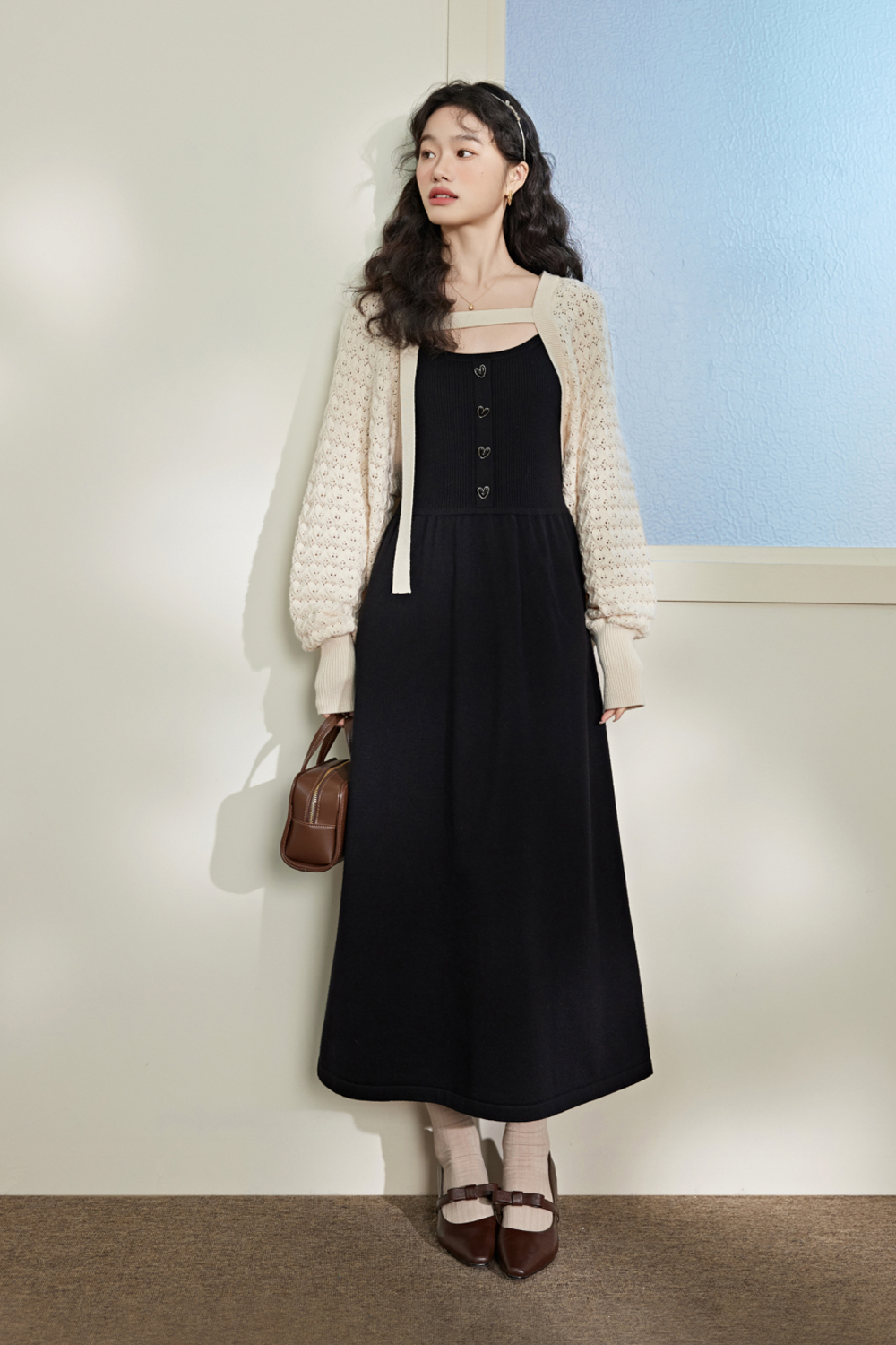 Cropped Cardigan and Dress
