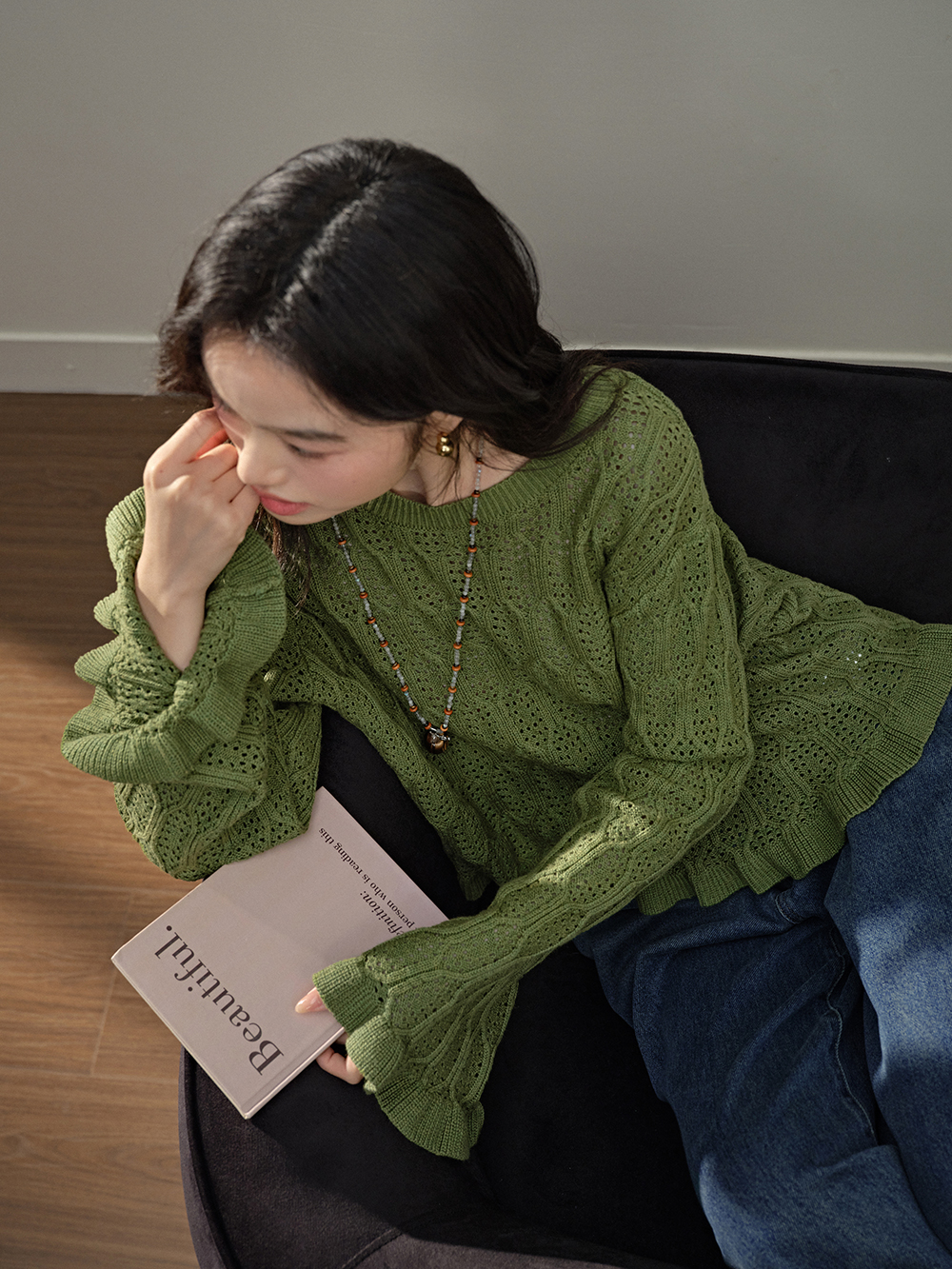 Ruffle Knit Top