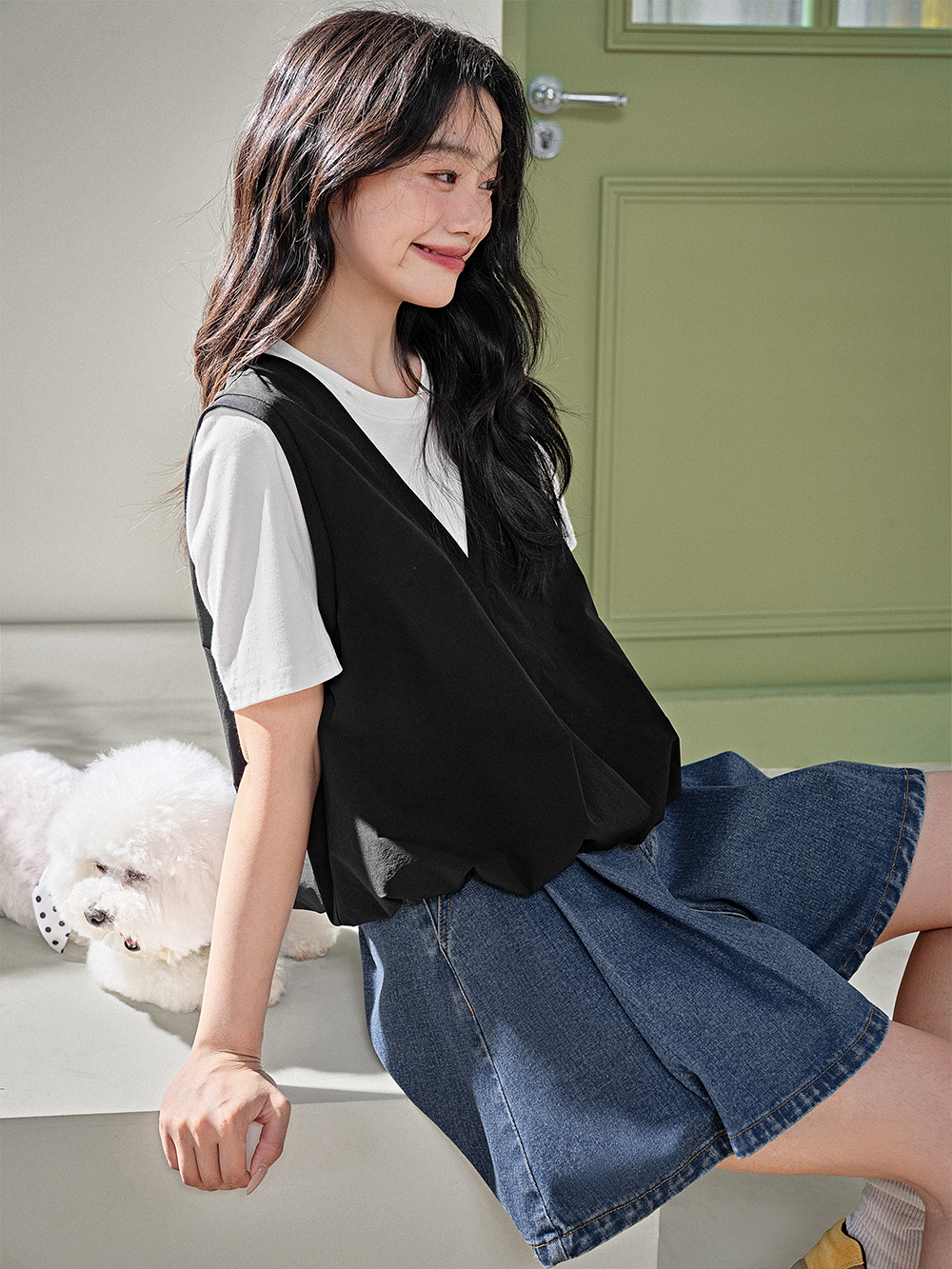 A-line Denim Shorts
