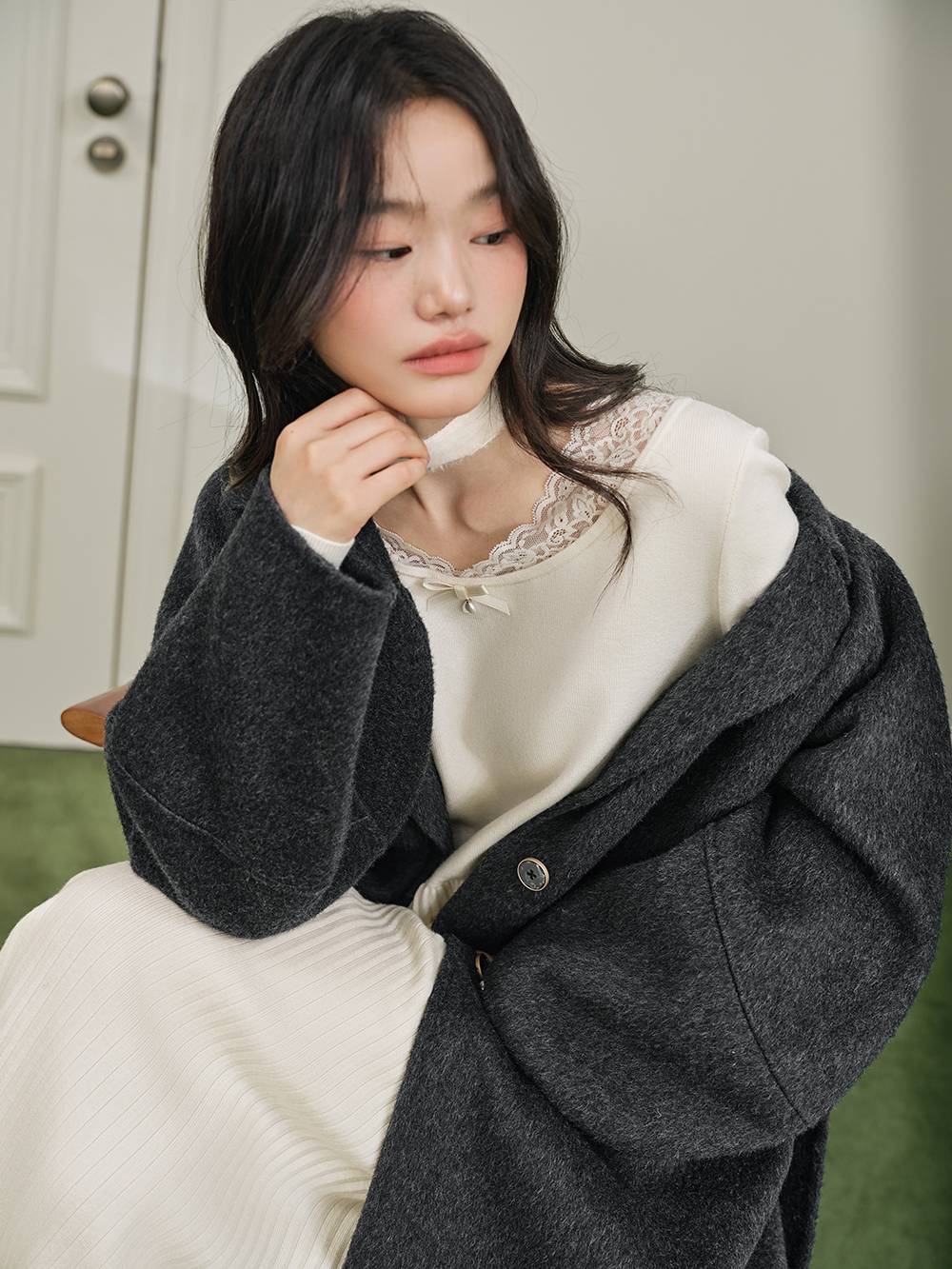 White Knit Dress