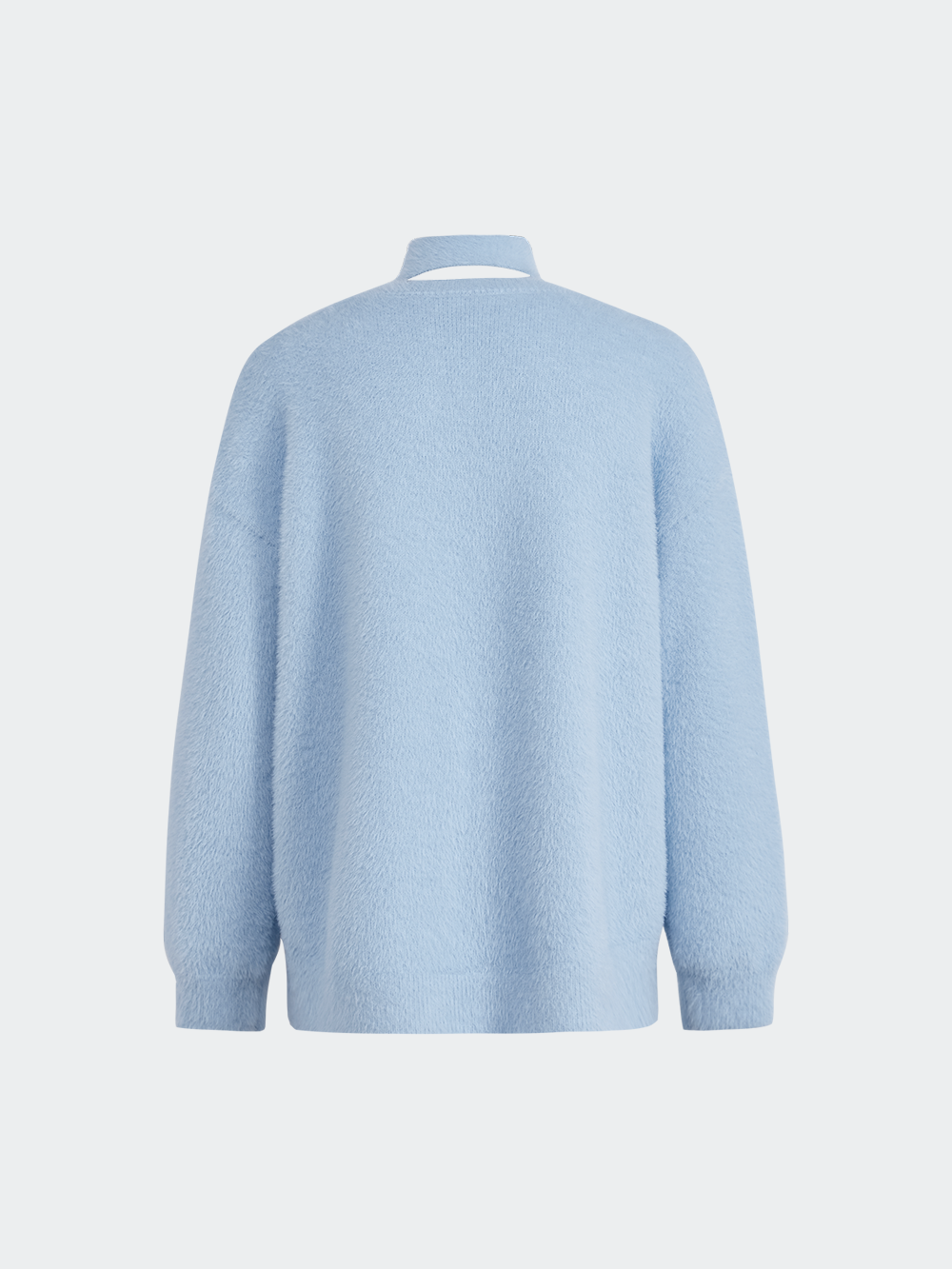 Neck Tie 3D Embroidered Sweater