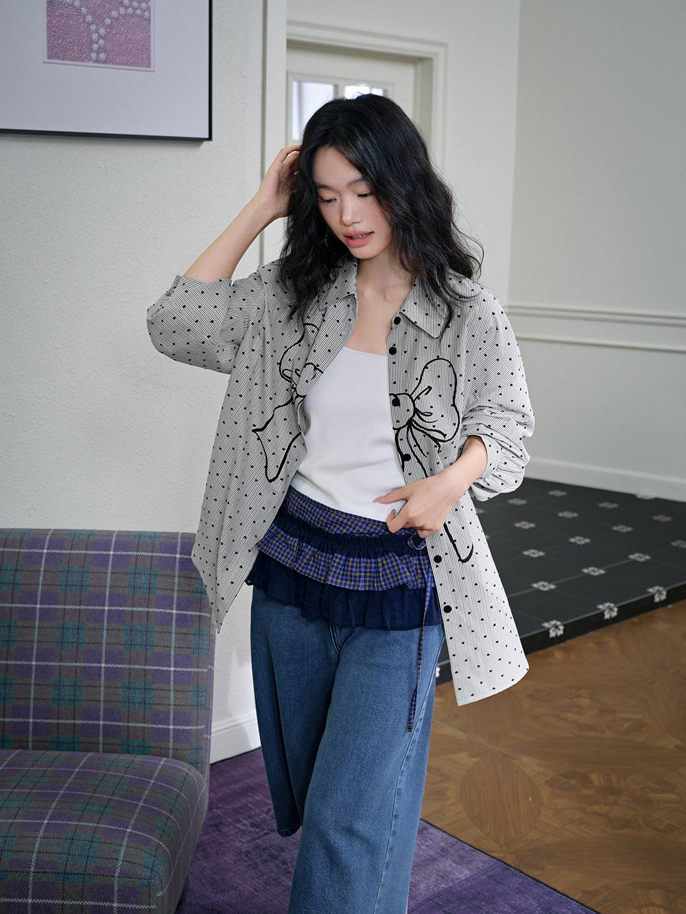 Bow Print Blouse
