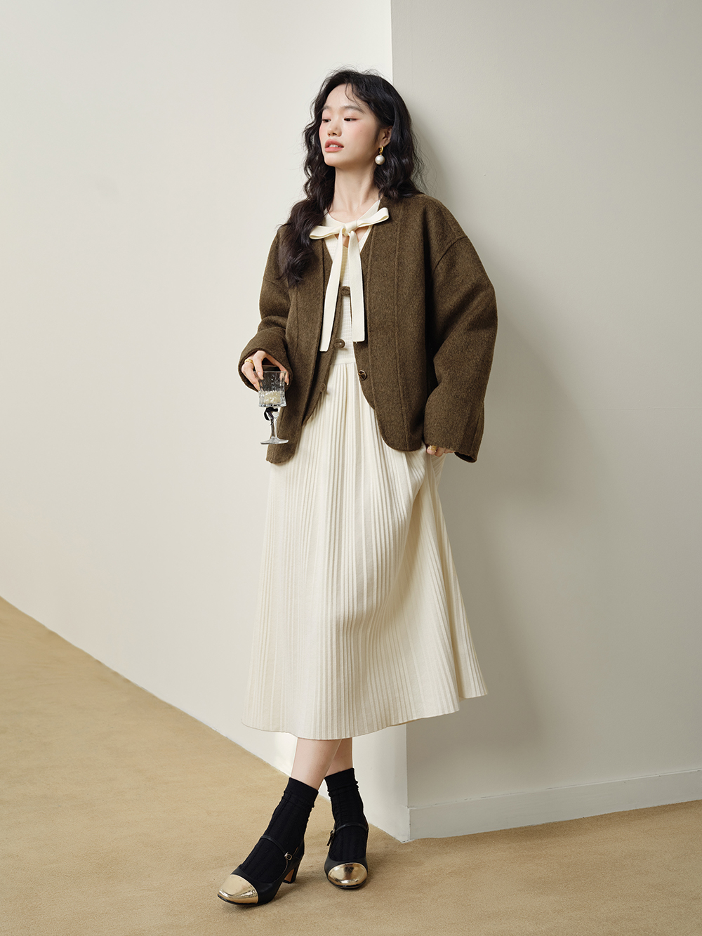 Ribbon Knit Dress