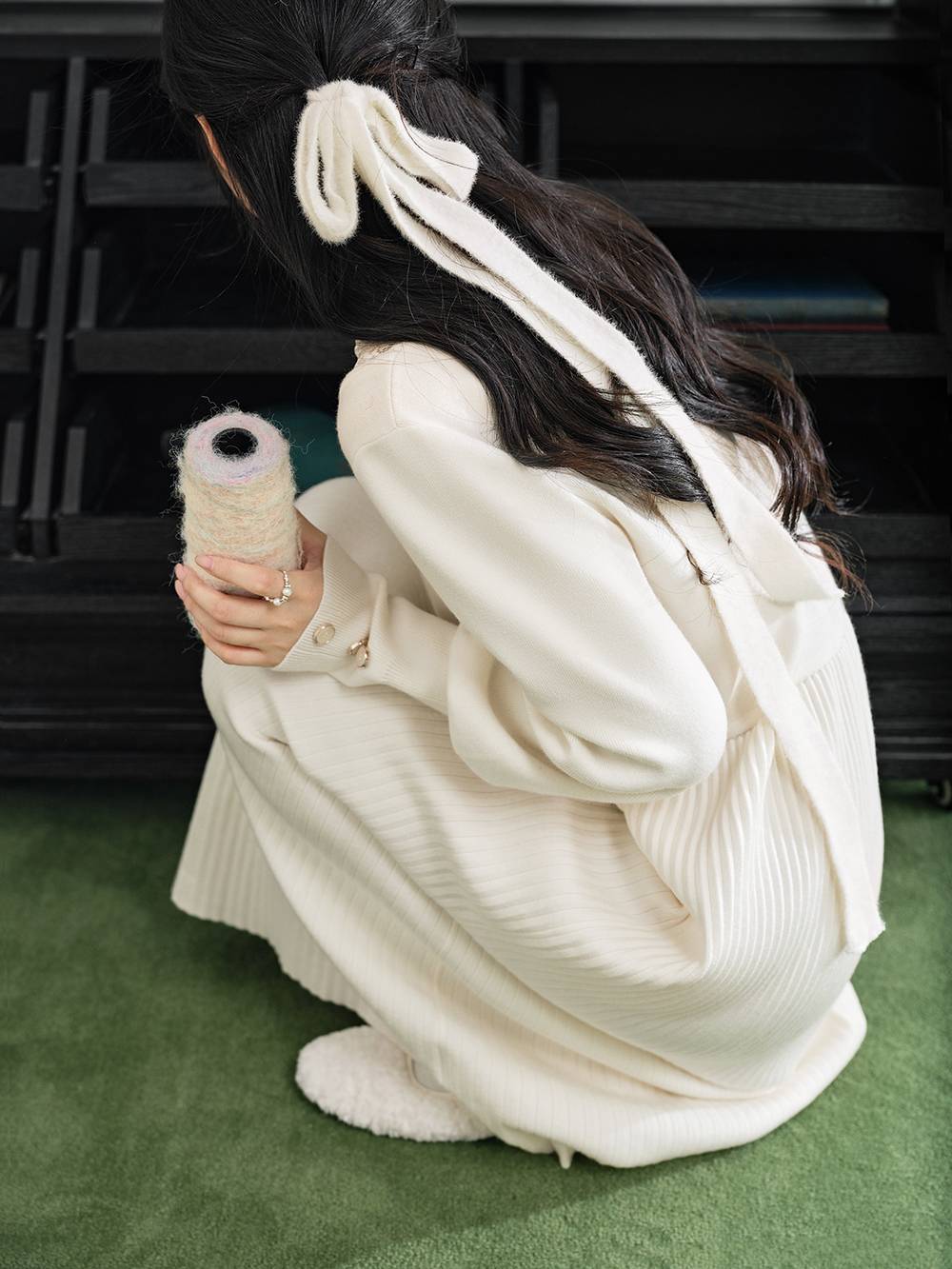 White Knit Dress