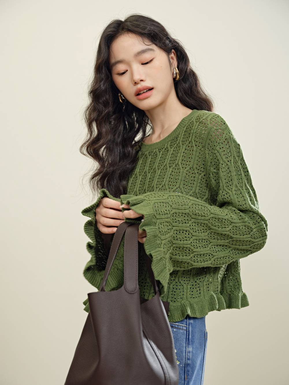 Ruffle Knit Top