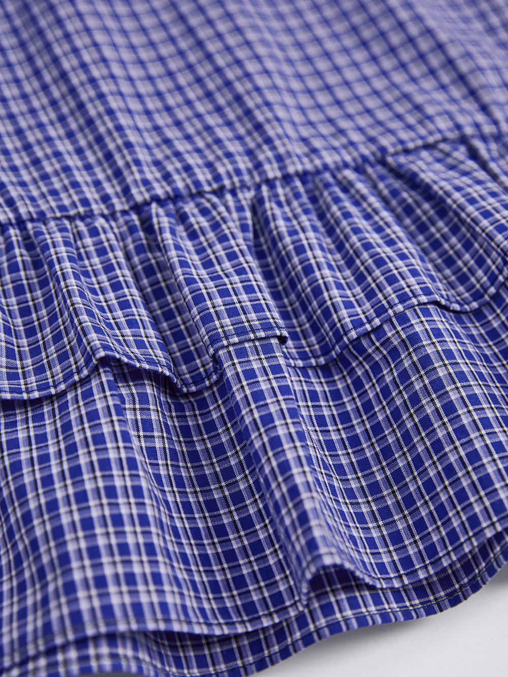 Blue Plaid Blouse