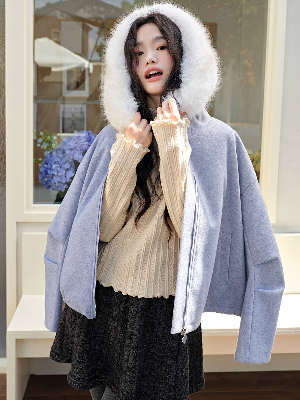 Mock Neck Knit Top