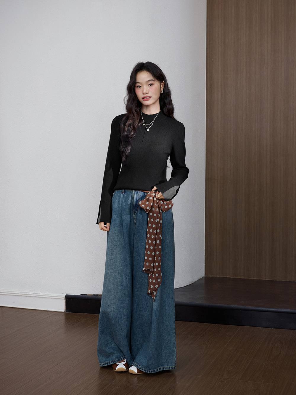 Mock Neck Knit Top